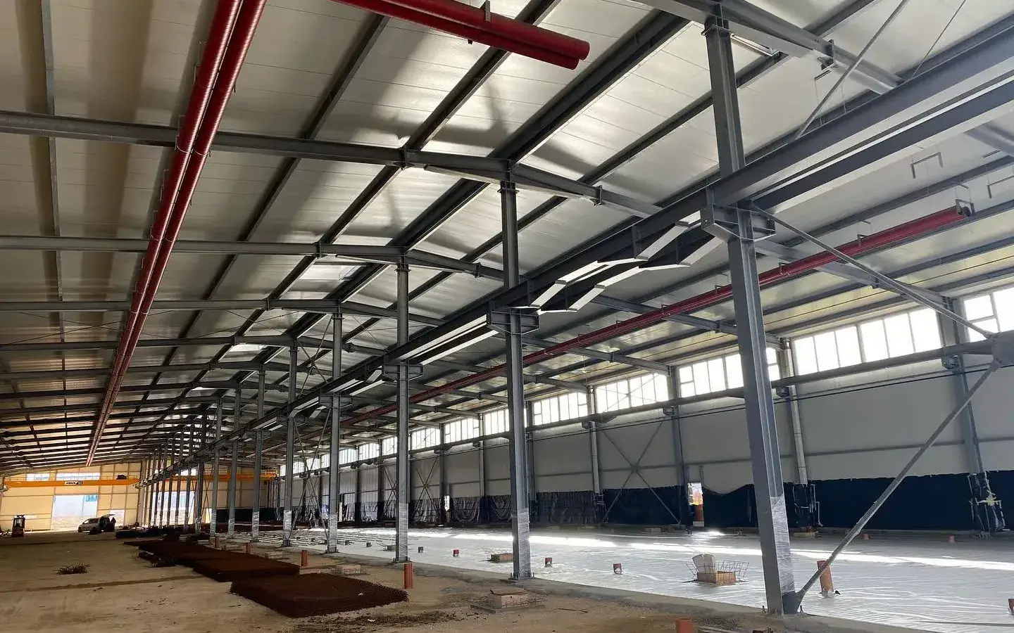 Proizvodna hala Lim-mont u Ludbregu tijekom izvođenja instalacija